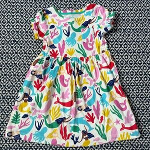 Mini Boden Mermaid Rainbow Print Girls Dress